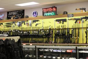 A display of guns in Billings, MT