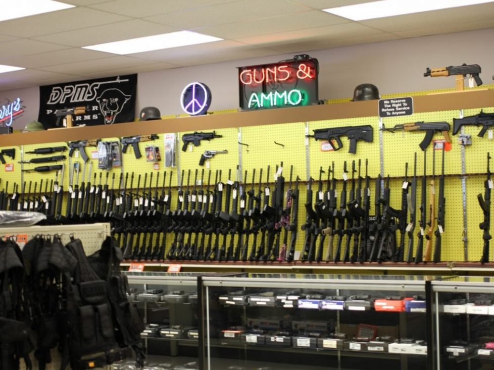 A display of guns in Billings, MT
